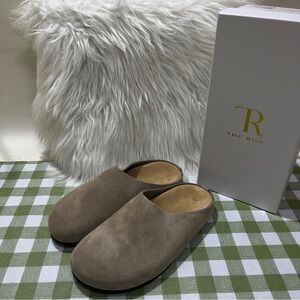 The Row Taupe Suede Slippers